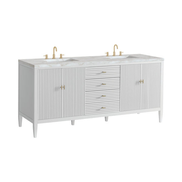 James Martin Myrrin 72" Double Vanity with 3 CM Countertop