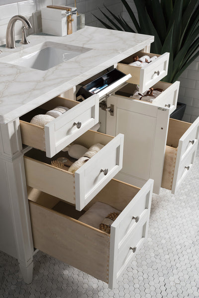 James Martin Brittany 48" Single Vanity with 3 CM Countertop & FreePower Wireless Charger