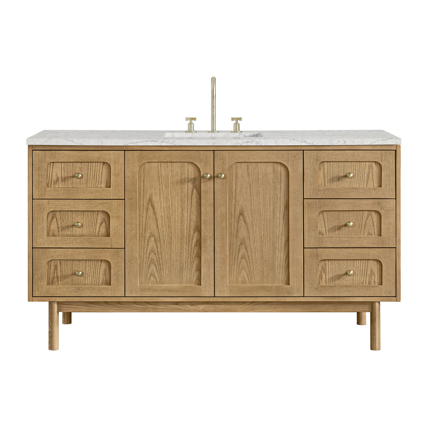 James Martin Laurent 60" Single Vanity with 3 CM Countertop & FreePower Wireless Charger
