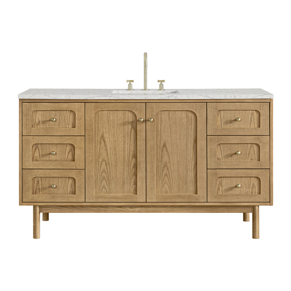 James Martin Laurent 60" Single Vanity with 3 CM Countertop & FreePower Wireless Charger