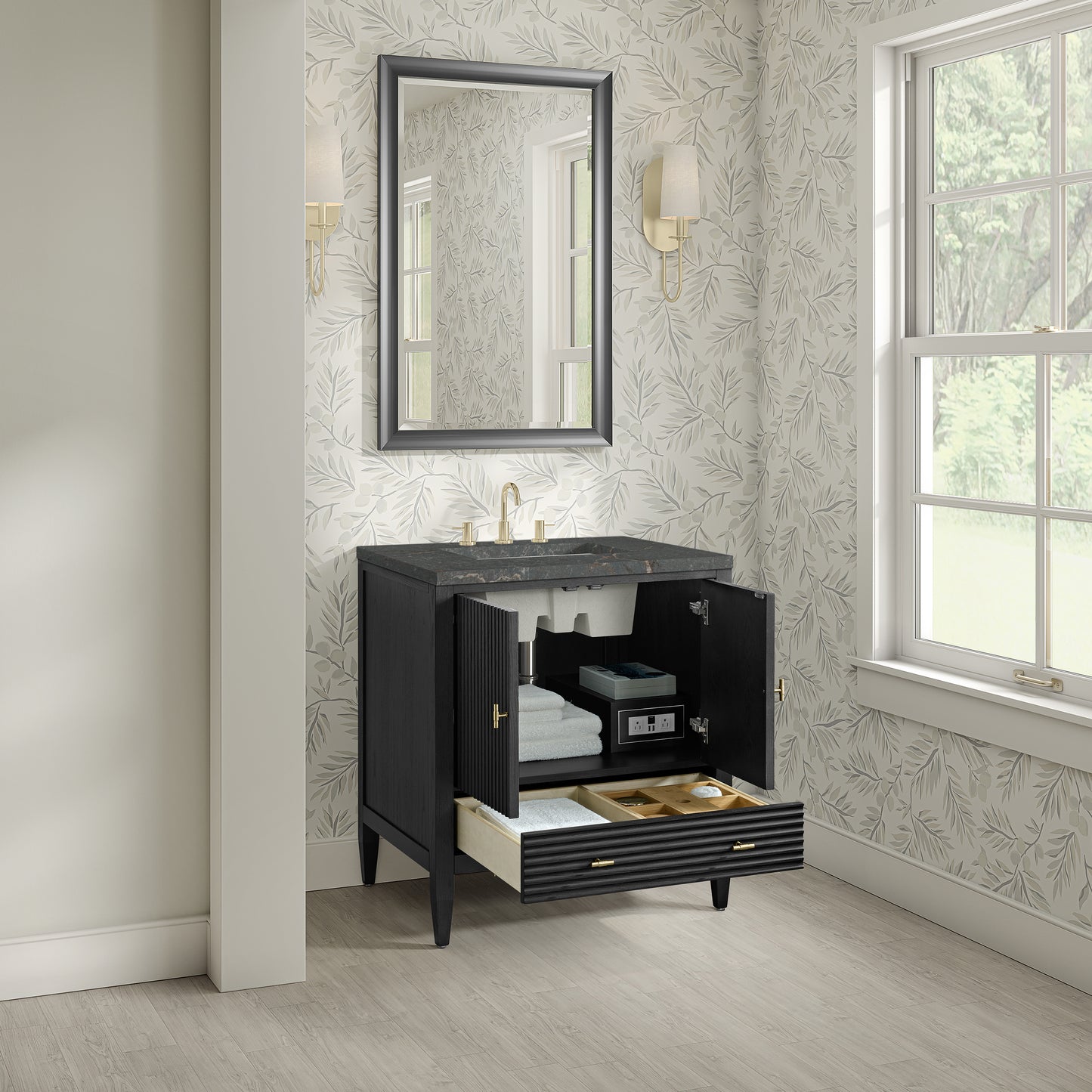 James Martin Myrrin 30" Single Vanity with 3 CM Countertop