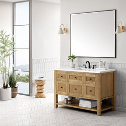 James Martin Breckenridge 48" Single Vanity, Light Natural Oak - Luxe Bathroom Vanities