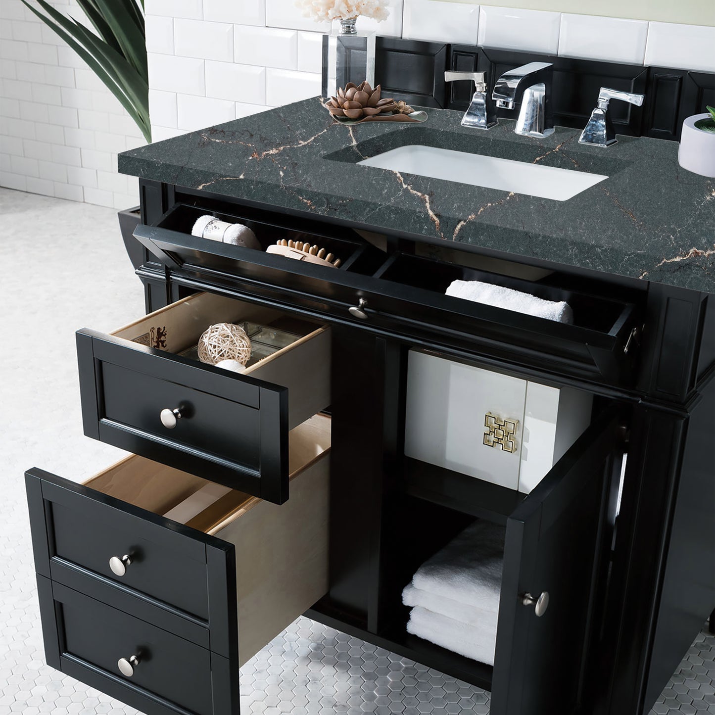 James Martin Brittany 36" Single Vanity with 3 Countertop