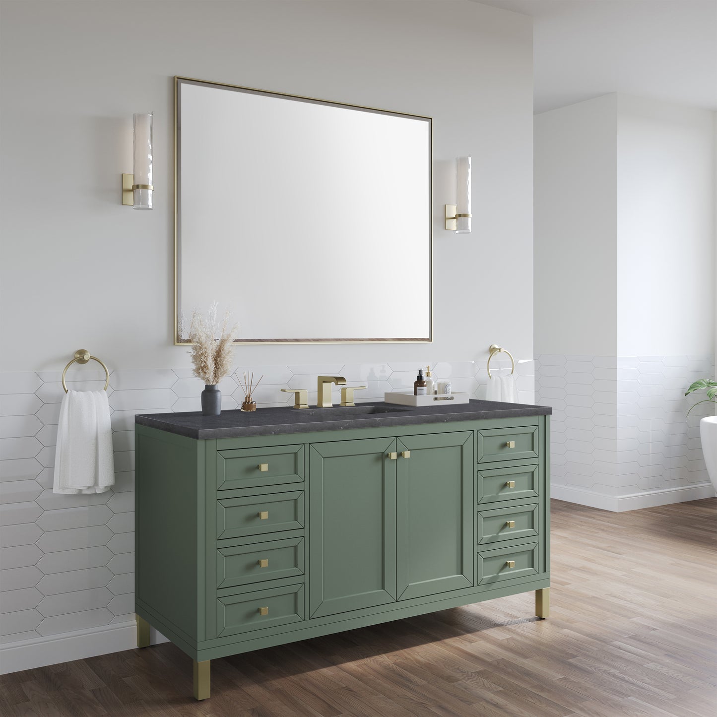 James Martin Chicago 60" Single Vanity with 3 CM Countertop