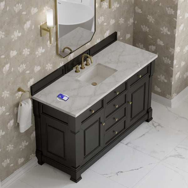 James Martin Brookfield 60" Single Vanity with 3CM Countertop & FreePower Wireless Charger