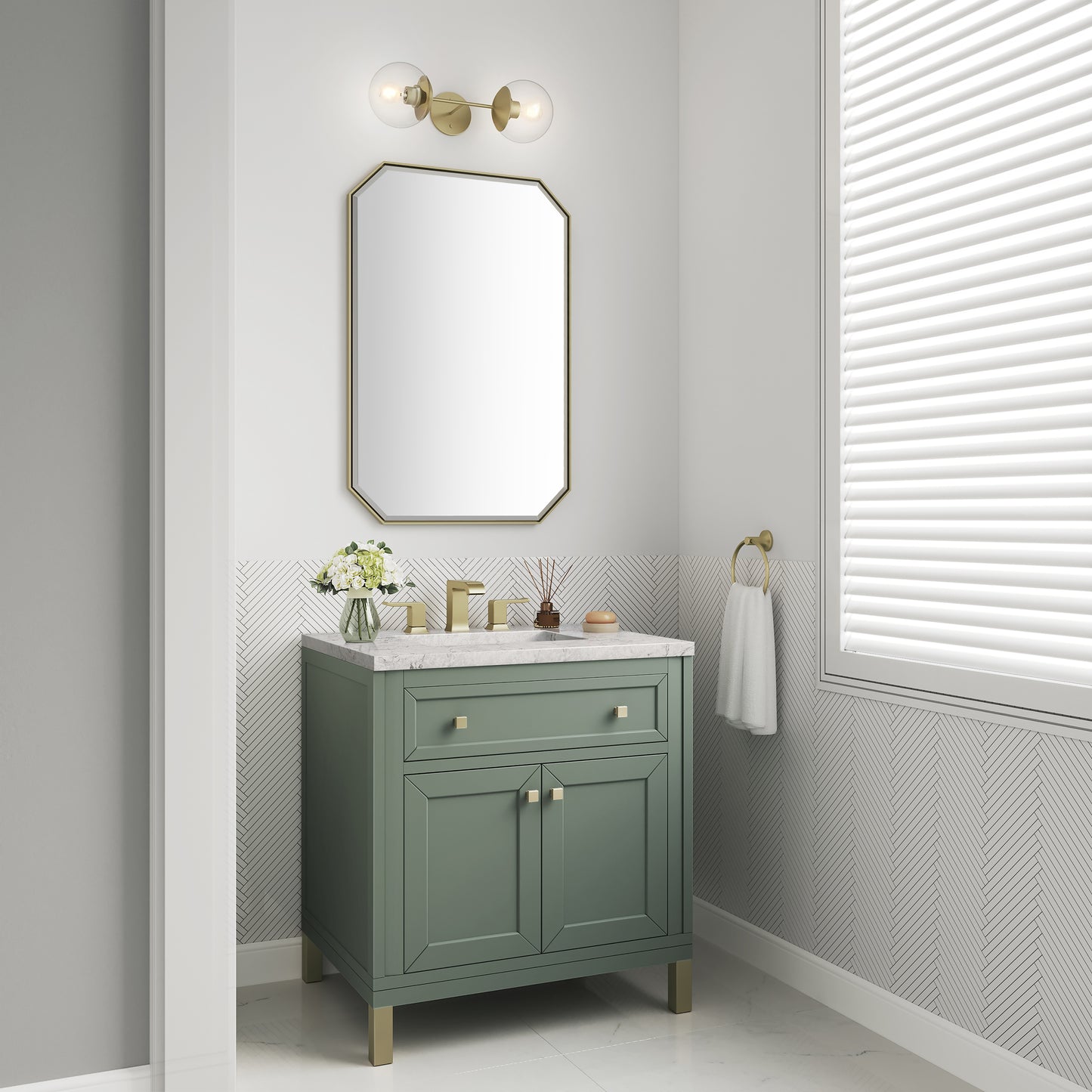 James Martin Chicago 30" Single Vanity with 3 CM Countertop