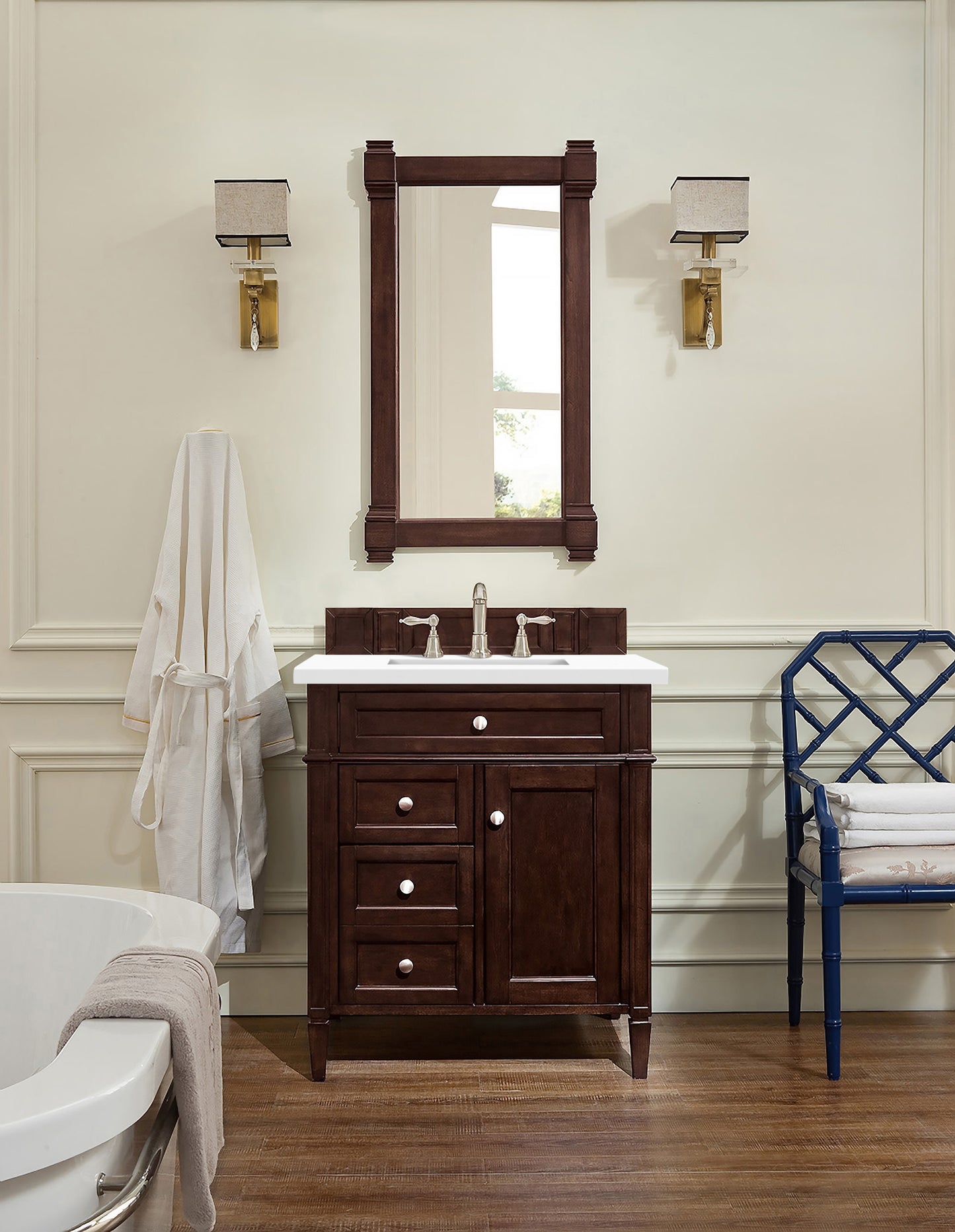 James Martin Brittany 30" Single Vanity with 3 CM Countertop