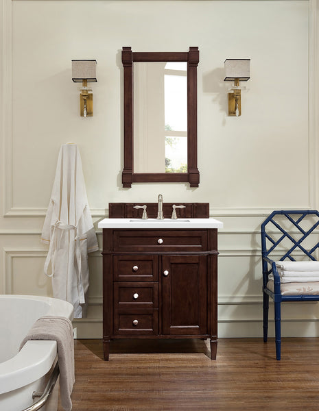 James Martin Brittany 30" Single Vanity with 3 CM Countertop