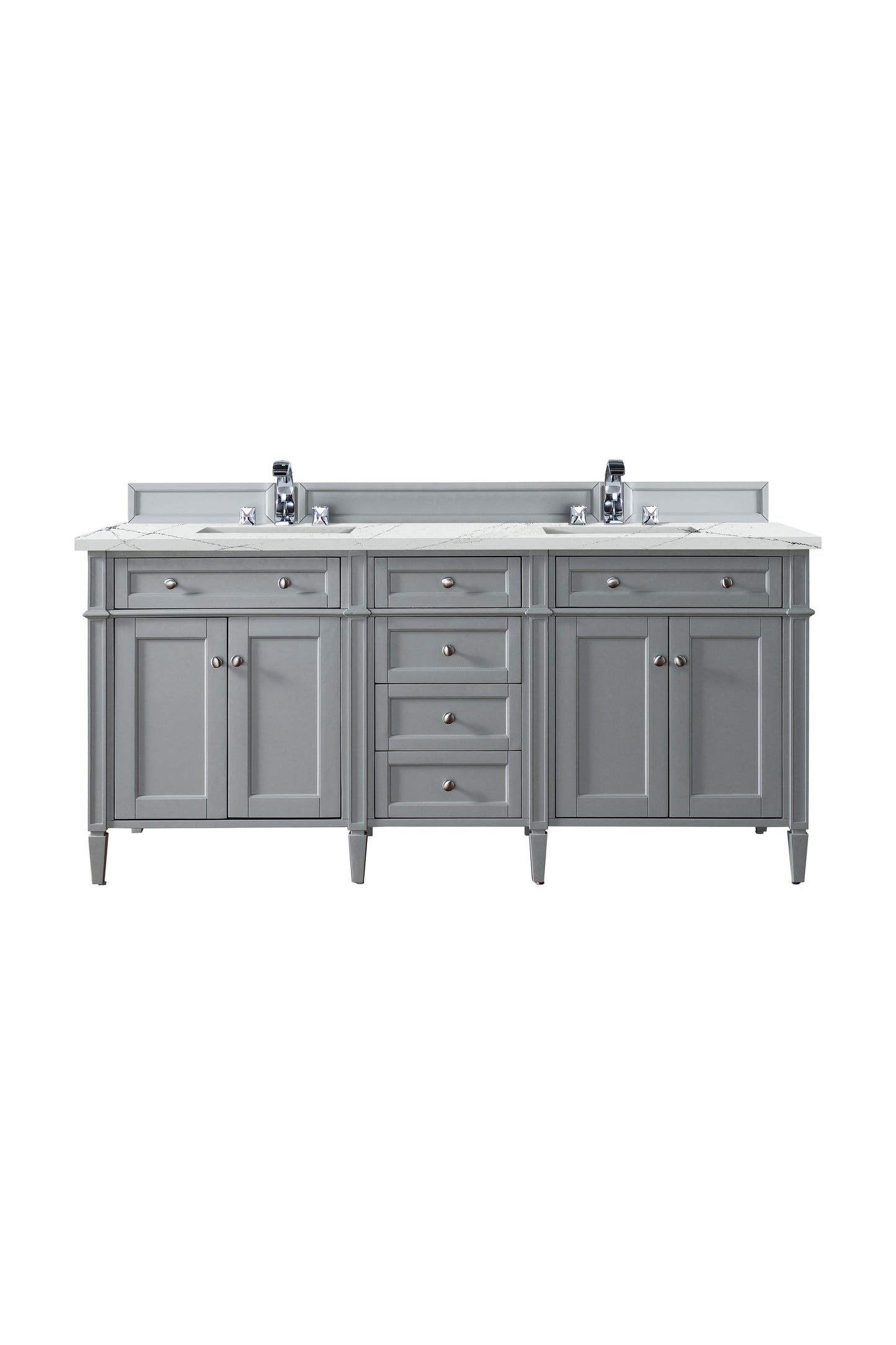 James Martin Brittany 72" Double Vanity with 3 CM Countertop & FreePower Wireless Charger