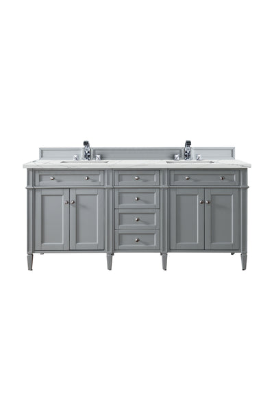 James Martin Brittany 72" Double Vanity with 3 CM Countertop & FreePower Wireless Charger