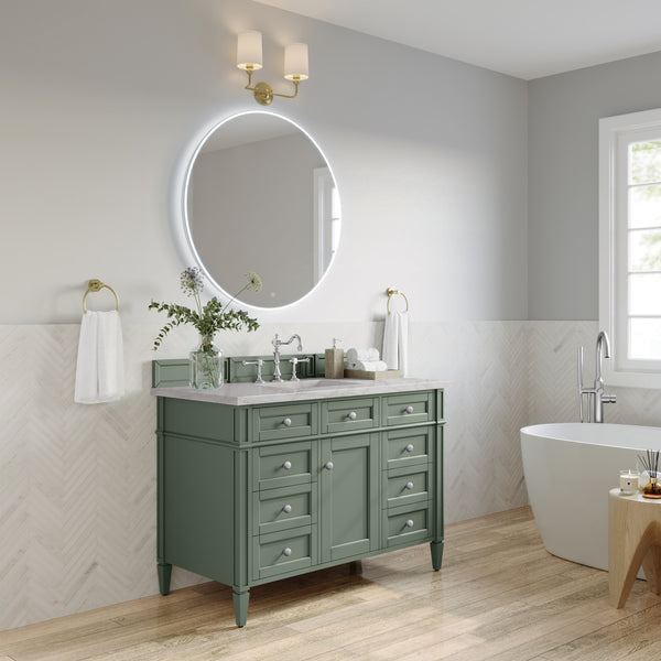 James Martin Brittany 48" Single Vanity with 3 CM Countertop & FreePower Wireless Charger