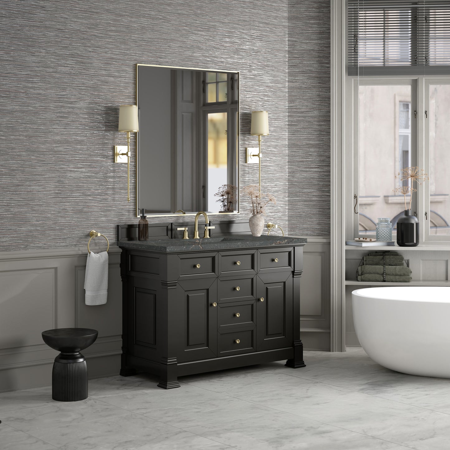 James Martin Brookfield 48" Single Vanity with 3 CM Countertop & FreePower Wireless Charger