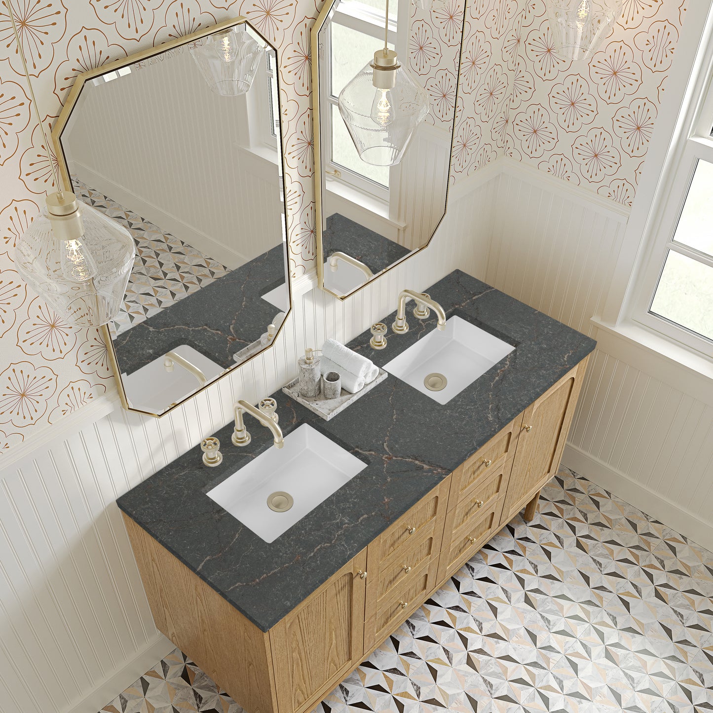 James Martin Laurent 60" Double Vanity with 3 CM Countertop