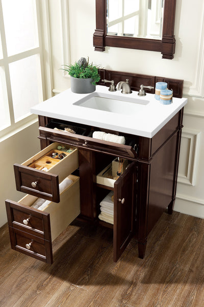 James Martin Brittany 30" Single Vanity with 3 CM Countertop