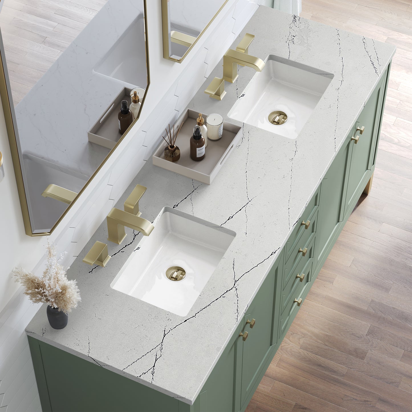 James Martin Chicago 72" Double Vanity with 3 CM Countertop