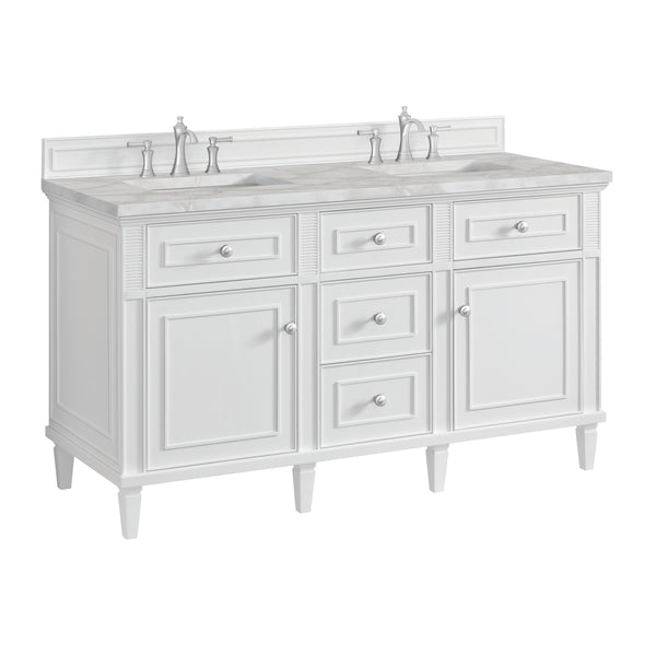 James Martin Lorelai 60" Double Vanity with 3 CM Countertop & FreePower Wireless Charger