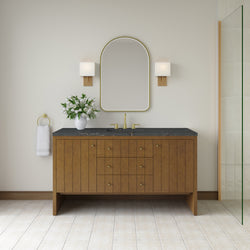 James Martin Hudson 60" Single Vanity with 3 CM Countertop & FreePower Wireless Charger