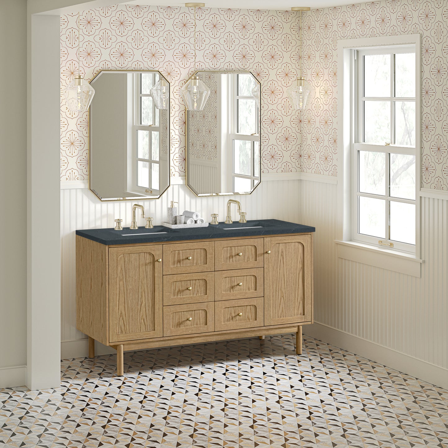 James Martin Laurent 60" Double Vanity with 3 CM Countertop