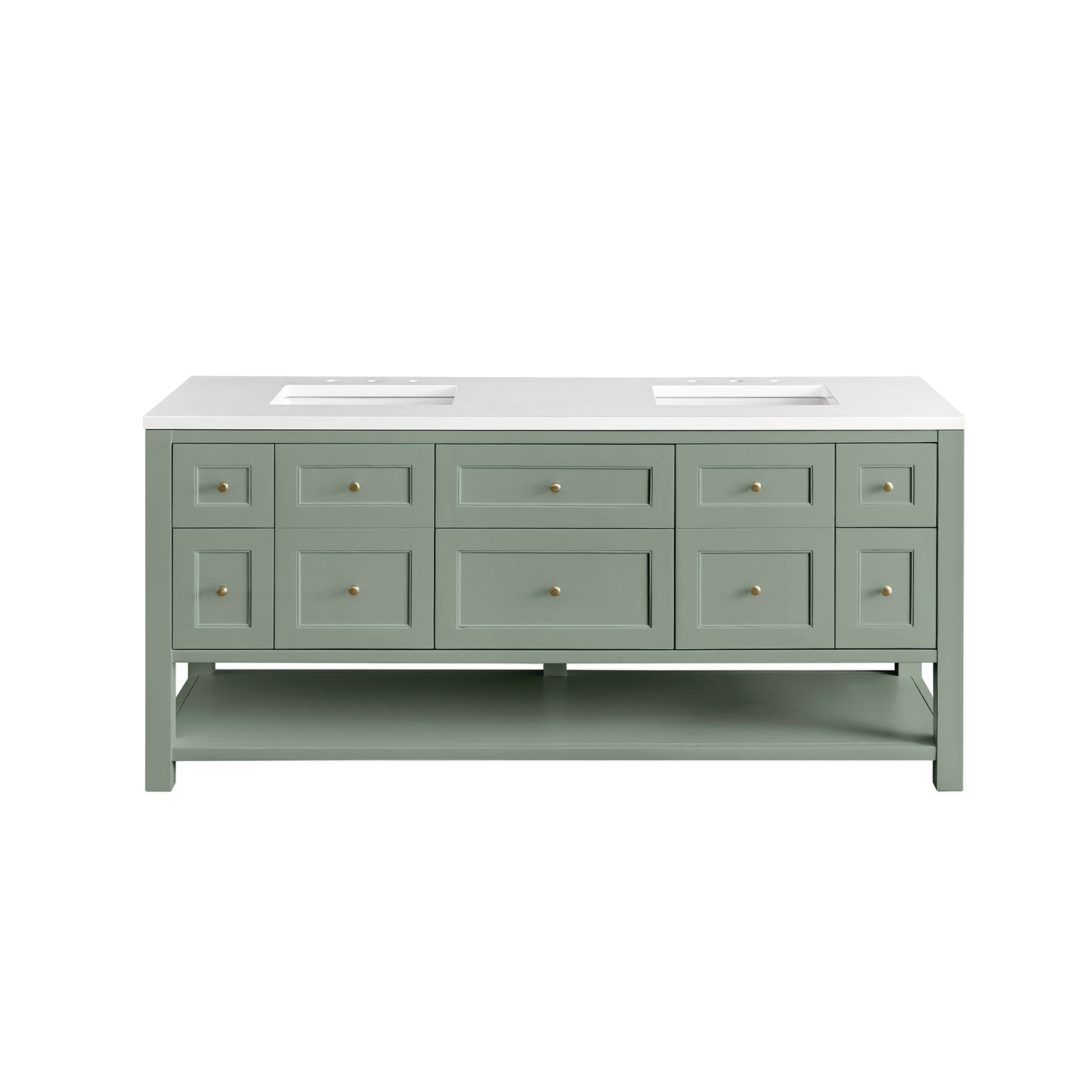 James Martin Breckenridge 72" Double Vanity w/ 3 CM Countertop