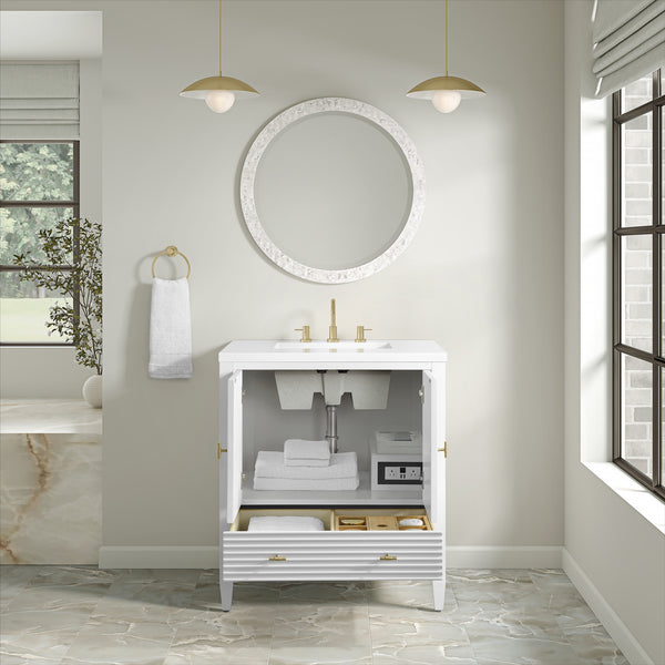 James Martin Myrrin 30" Single Vanity with 3 CM Countertop