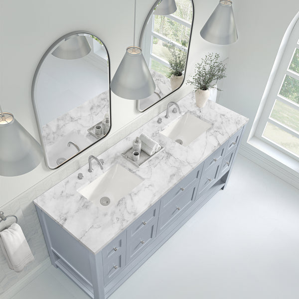 James Martin Breckenridge 72" Double Vanity w/ 3 CM Countertop
