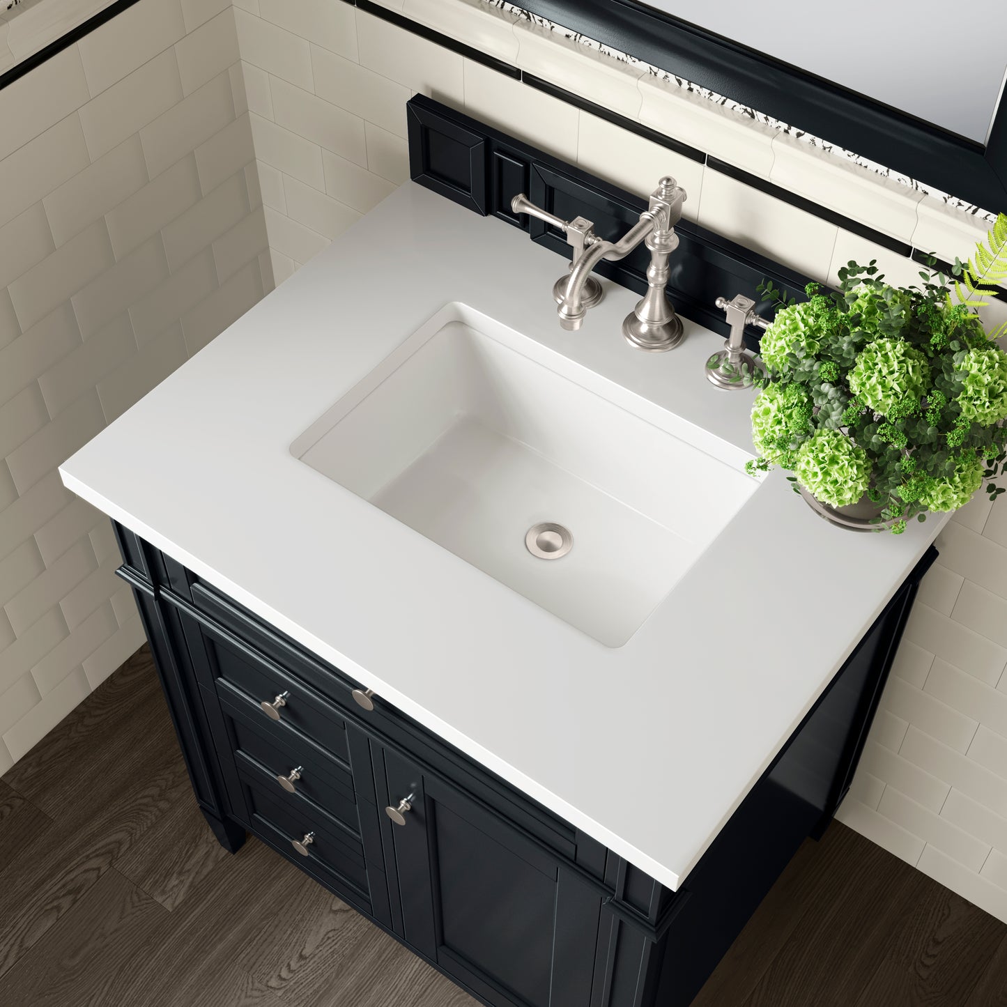 James Martin Brittany 30" Single Vanity with 3 CM Countertop