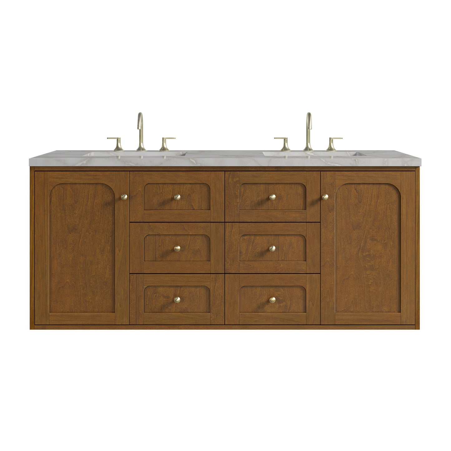 James Martin Laurent 60" Double Vanity with 3 CM Countertop & FreePower Wireless Charger