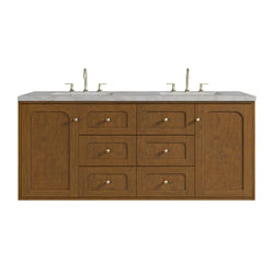 James Martin Laurent 60" Double Vanity with 3 CM Countertop & FreePower Wireless Charger