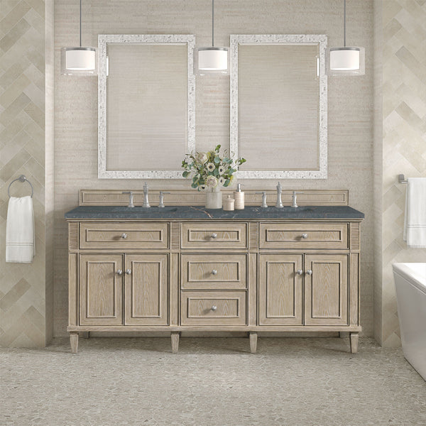 James Martin Lorelai 72" Double Vanity with 3 CM Countertop & FreePower Wireless Charger