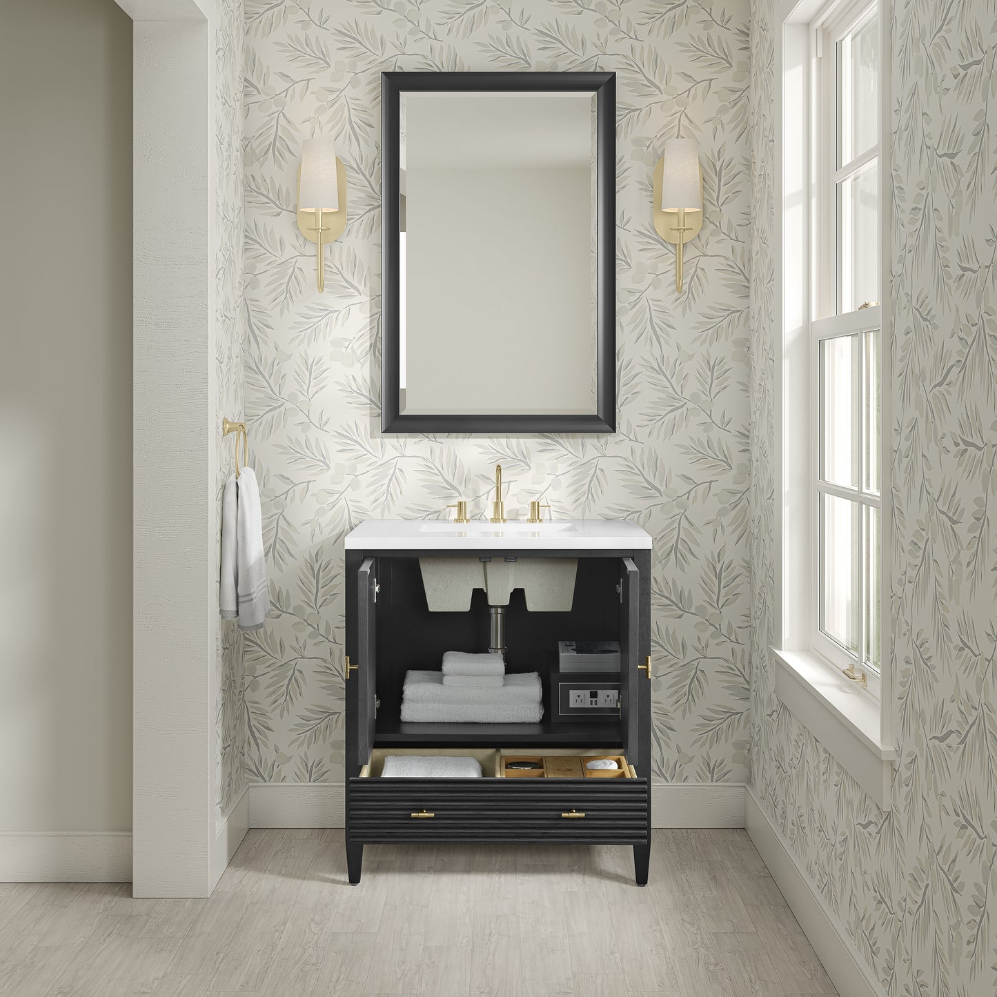 James Martin Myrrin 30" Single Vanity with 3 CM Countertop