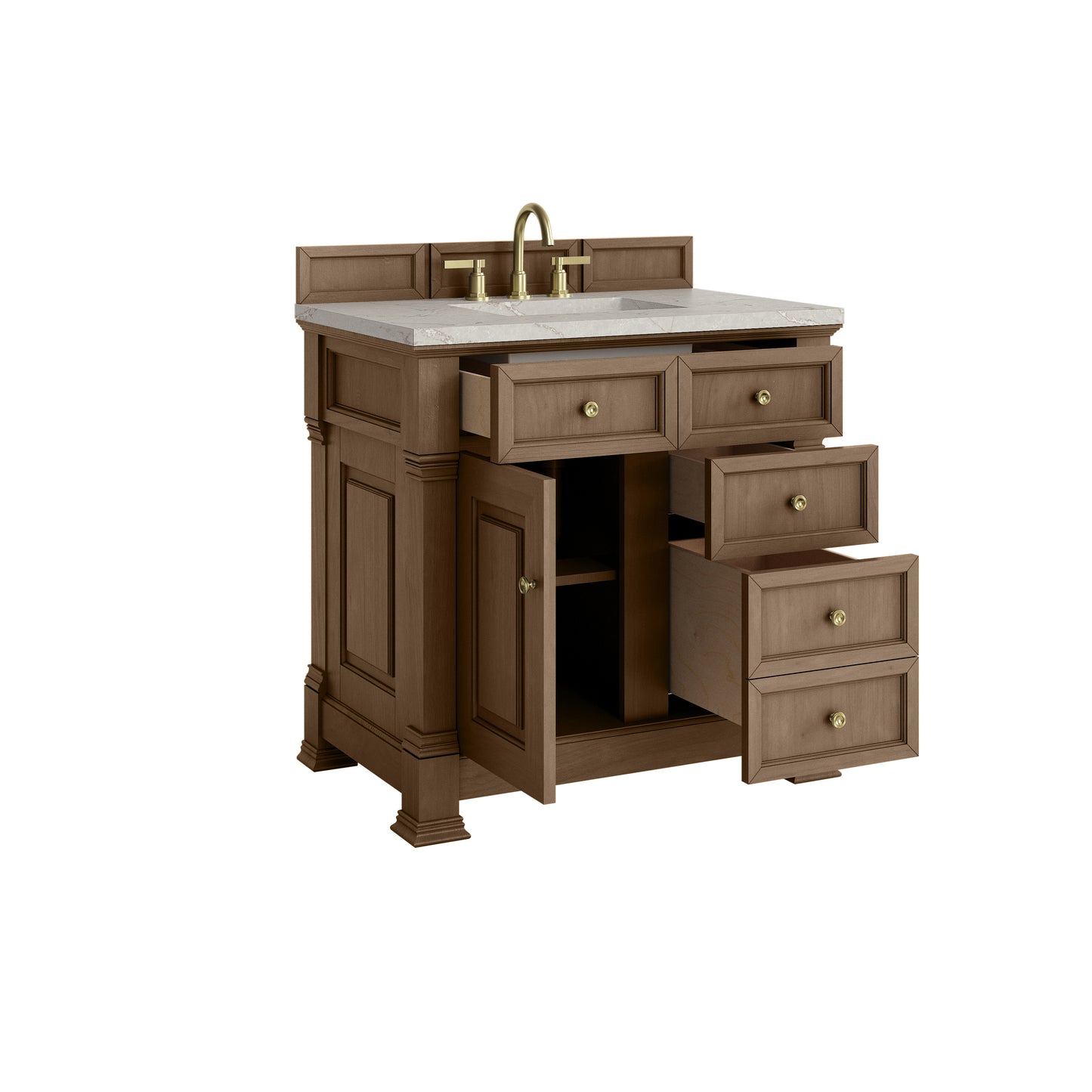 James Martin Brookfield 36" Single Vanity with 3 CM Countertop - Luxe Bathroom Vanities