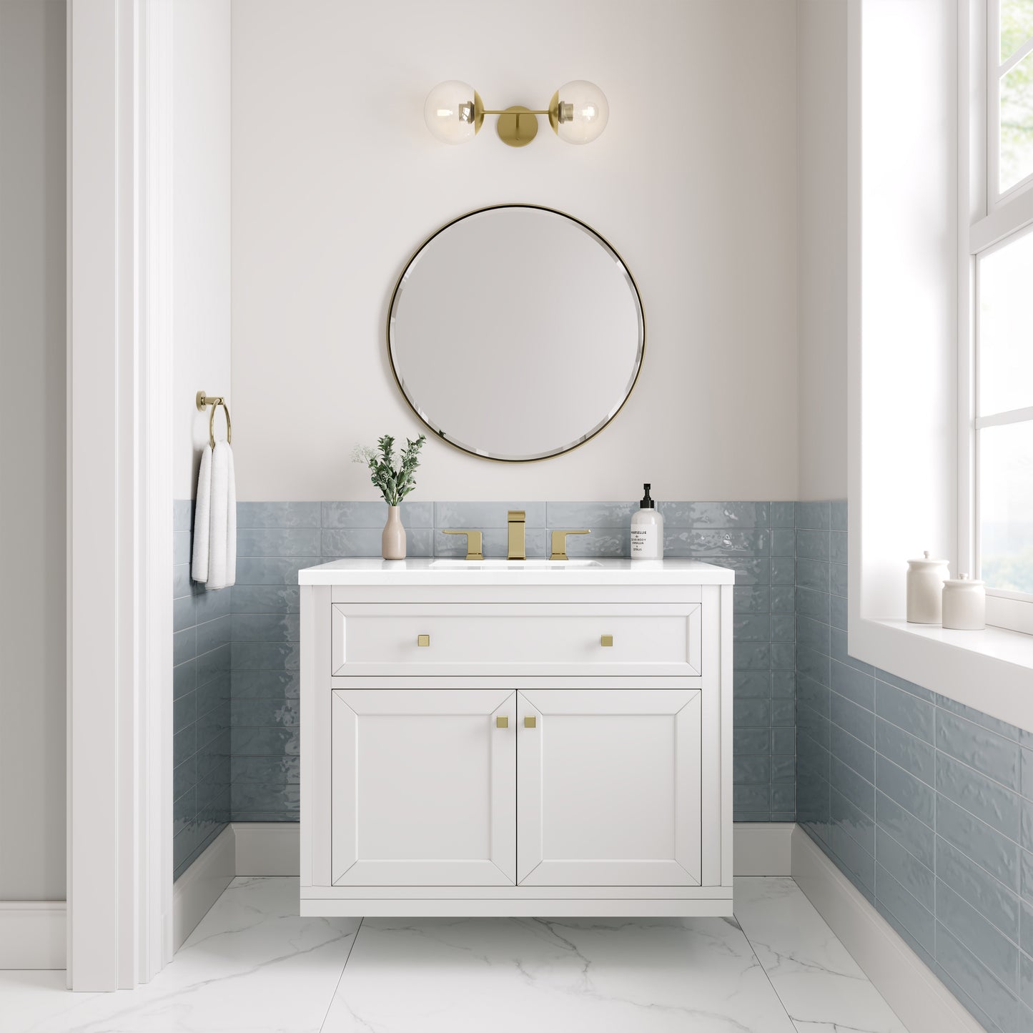 James Martin Chicago 36" Single Vanity with 3 CM Countertop