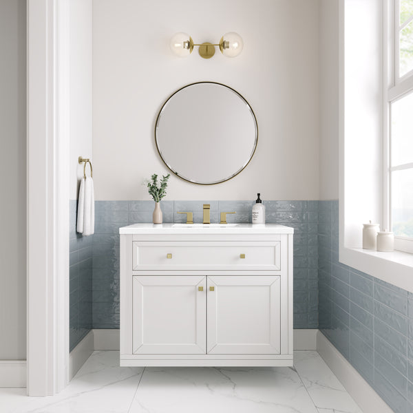 James Martin Chicago 36" Single Vanity with 3 CM Countertop