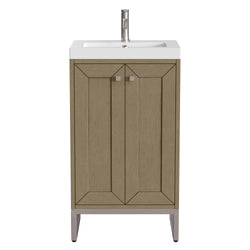 James Martin Chianti Single Vanity with White Glossy Composite Stone Top