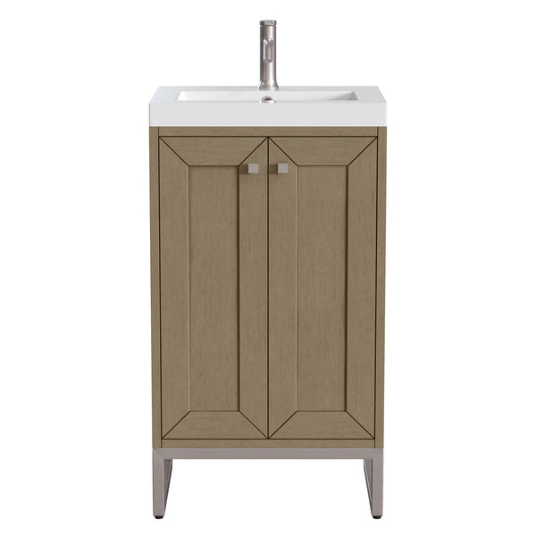 James Martin Chianti Single Vanity with White Glossy Composite Stone Top