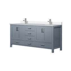 Lexora Collection Jacques 72 inch Double Bath Vanity, Top, and Faucet Set - Luxe Bathroom Vanities