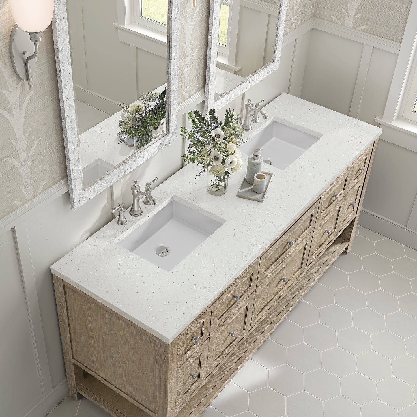 James Martin Breckenridge 72" Double Vanity w/ 3 CM Countertop