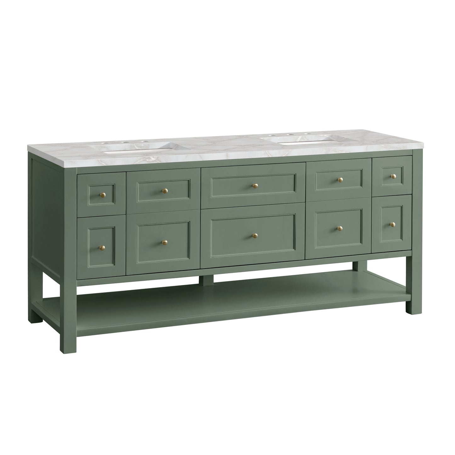 James Martin Breckenridge 72" Double Vanity w/ 3 CM Countertop