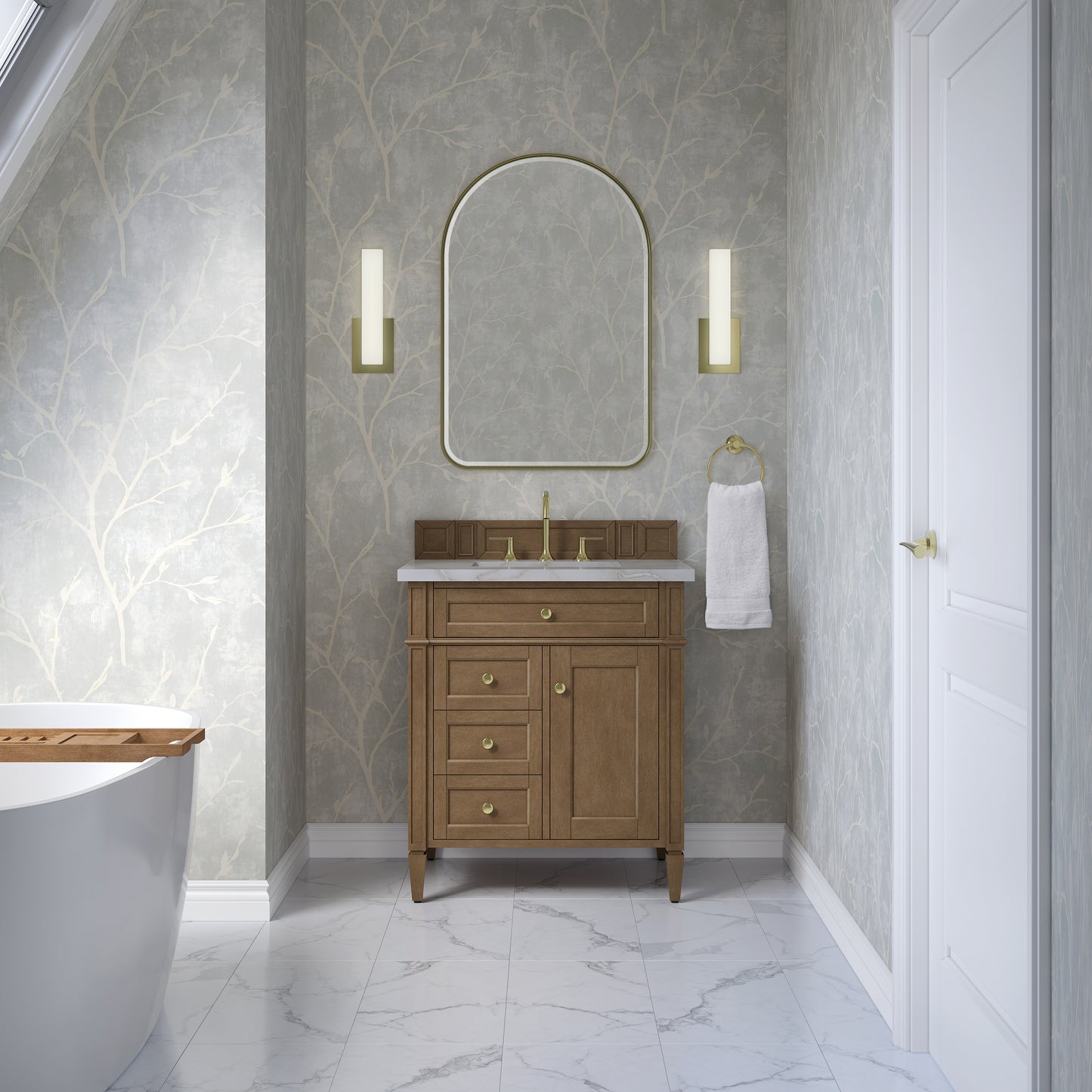James Martin Brittany 30" Single Vanity with 3 CM Countertop
