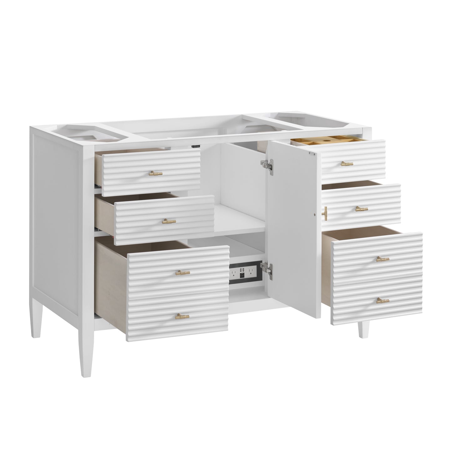 James Martin Myrrin 48" Single Vanity with 3 CM Countertop & FreePower Wireless Charger