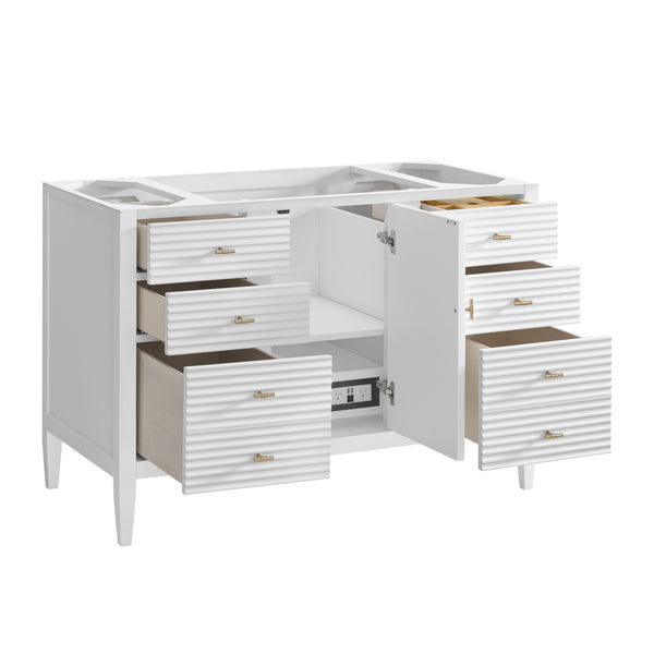 James Martin Myrrin 48" Single Vanity with 3 CM Countertop & FreePower Wireless Charger