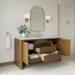 James Martin Hudson 60" Single Vanity with 3 CM Countertop