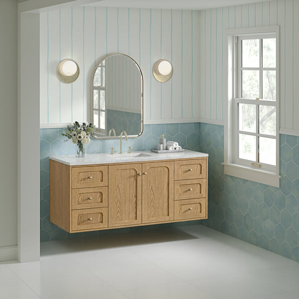 James Martin Laurent 60" Single Vanity with 3 CM Countertop & FreePower Wireless Charger