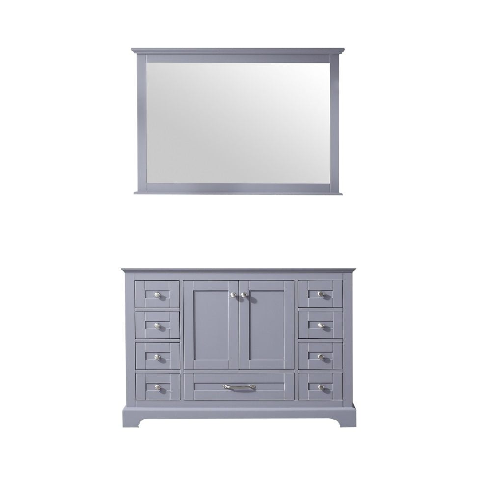 Lexora Collection Dukes 48 inch Single Bath Vanity and 46 inch Mirror - Luxe Bathroom Vanities