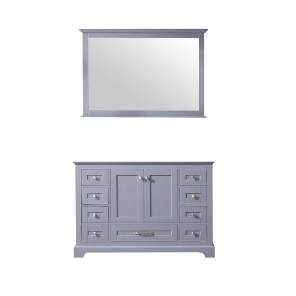 Lexora Collection Dukes 48 inch Single Bath Vanity and 46 inch Mirror - Luxe Bathroom Vanities