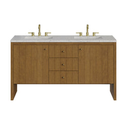 James Martin Hudson 60" Double Vanity with 3 CM Countertop & FreePower Wireless Charger
