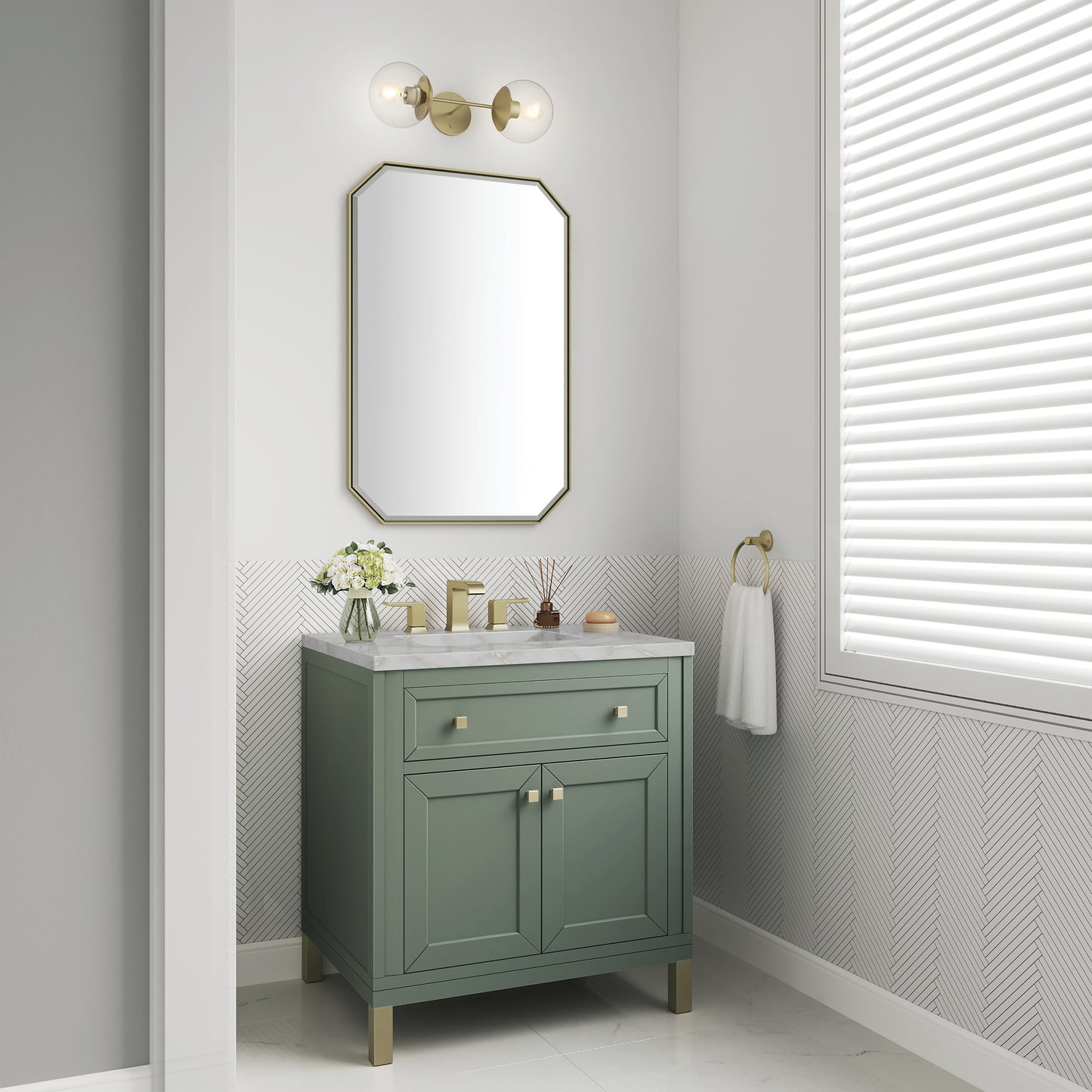 James Martin Chicago 30" Single Vanity with 3 CM Countertop