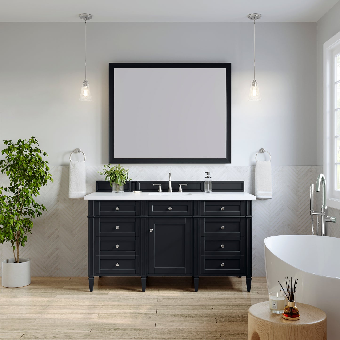 James Martin Brittany 60" Single Vanity with 3 CM Countertop