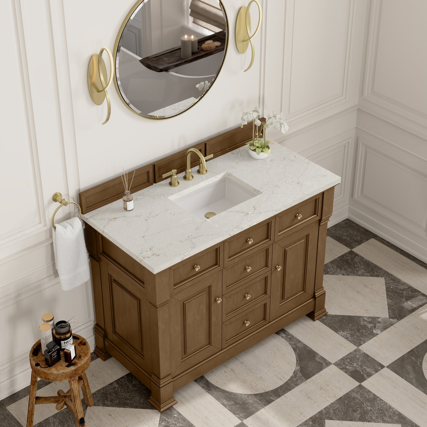 James Martin Brookfield 48" Single Vanity with 3 CM Countertop - Luxe Bathroom Vanities