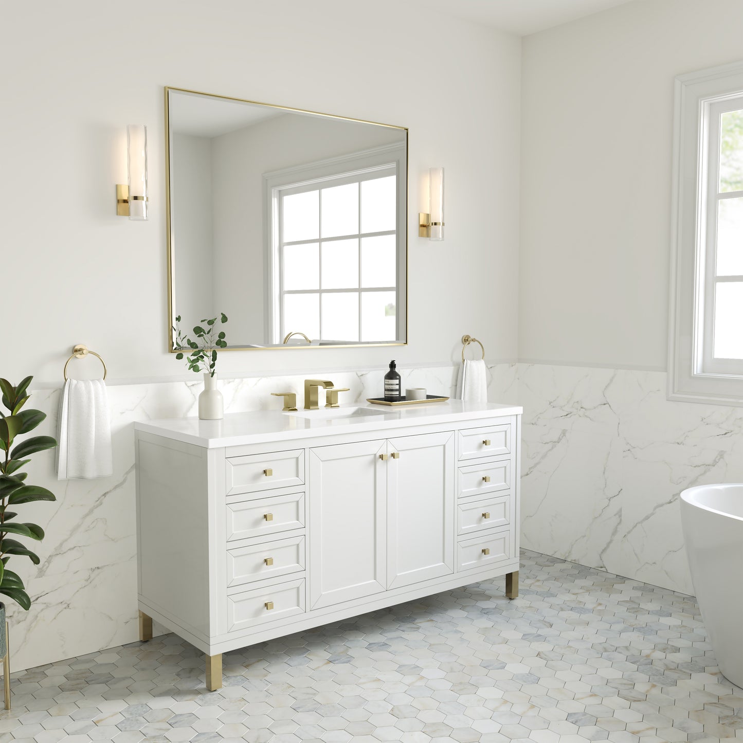 James Martin Chicago 60" Single Vanity with 3 CM Countertop